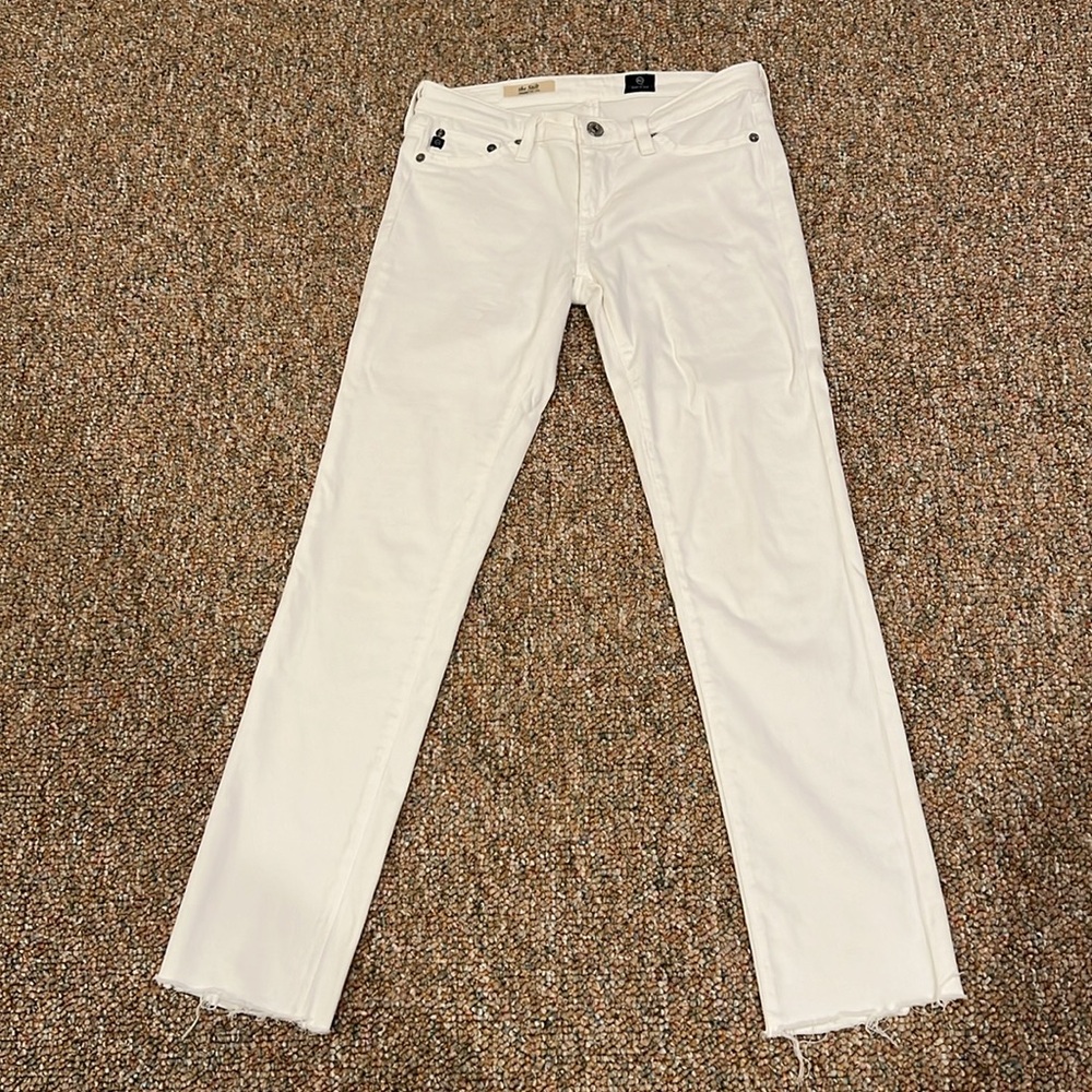 Ag Adriano Goldschmied Jeans Women's 25 White The Stilt Skinny Summer Pants